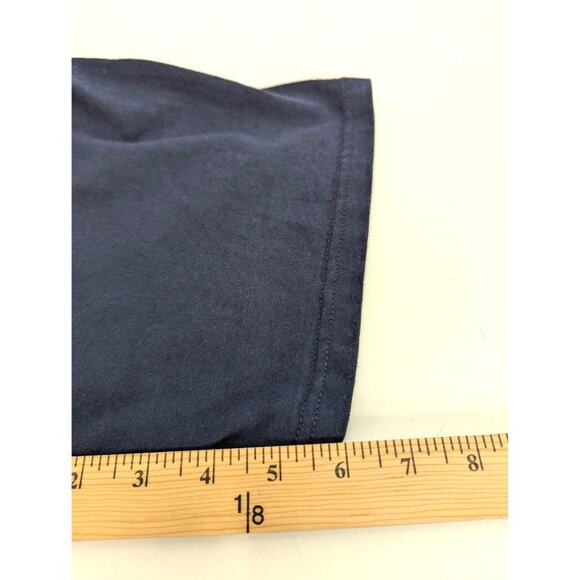 Majestic Atlanta Braves Men Blue T Shirt with Script Logo A in Red Size L - Picture 7 of 8